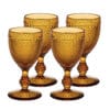 Pack 4 Verres Pied Eau Marron