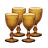 Pack 4 Verres Pied Vin Marron