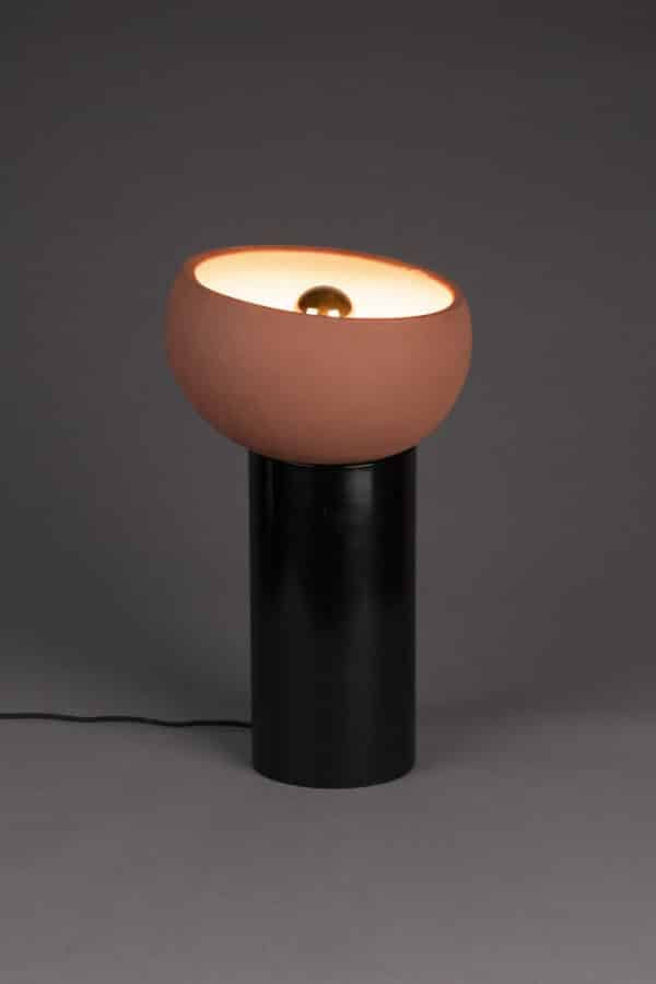 Lampe de table noire/terracotta