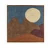 Tableau laine Bleu/Terracotta