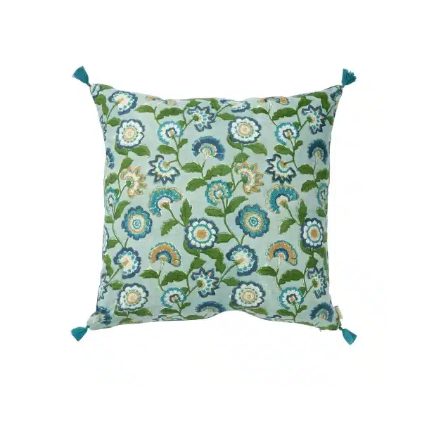 Coussin coton/velours
