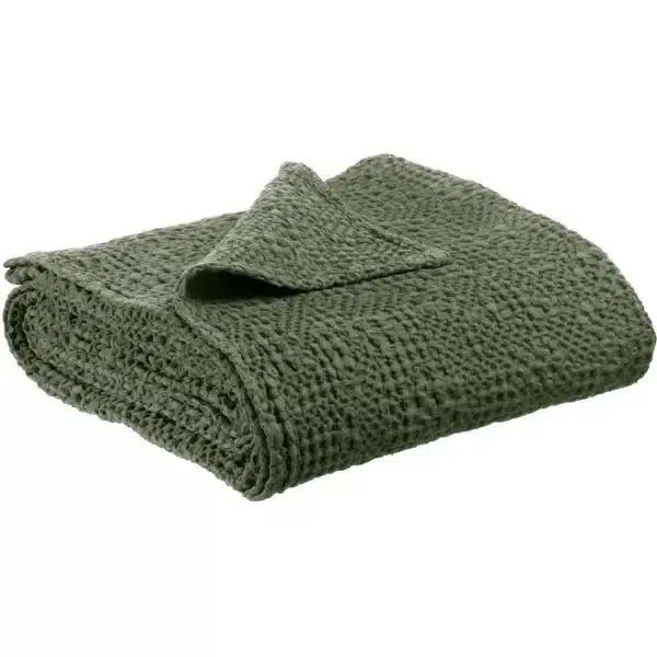 Plaid Nid d&#039;abeille Olive