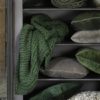 Plaid Mailles Olive ou Crème