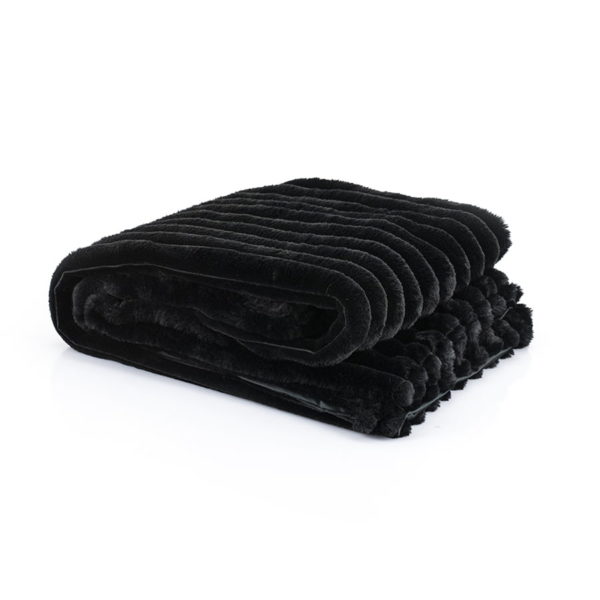 Plaid Fourrure Noir – Image 2
