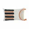 Coussin Traits noir/Orange